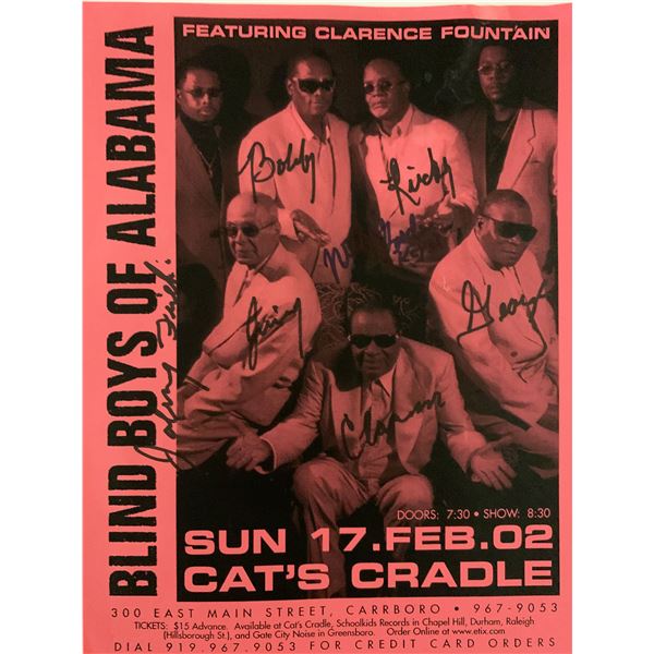 Blind Boys of Alabama signed concert flyer