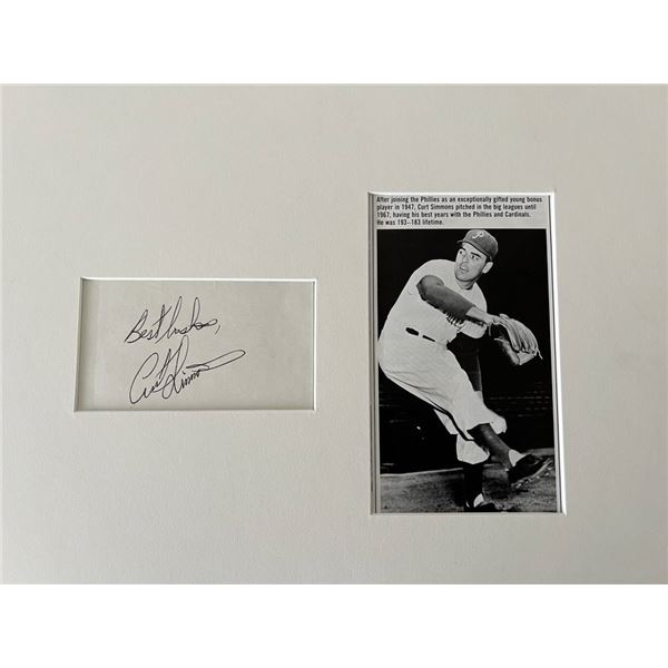 Philadelphia Phillies Star Curt Simmons signed collage