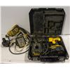 FLAT OF DEWALT DRILLS AND WORK LIGHT