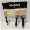 Image 1 : PACK OF 3 HOUSEHOLD PAINT BRUSHES PAINTER'S