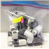 Image 1 : BAG OF NEW THREADED NIPPLES 3/4" & 1/2" PVC