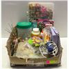 Image 1 : FLAT OF JEWLERY BEADS & CRAFT SUPPLIES