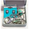 Image 1 : OWL EARRINGS, ABALONE NECKLACE, RING