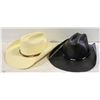 (2) COWBOY HATS: WALK AROUND HATS, TOUGH