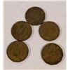 Image 2 : LOT OF 5 OLD WWII CANADA "TOMBAC" NICKELS