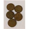 Image 2 : LOT OF 5 OLD WWII CANADA "TOMBAC" NICKELS