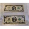 Image 1 : 2X$2 US NOTES CONSECUTIVE #S