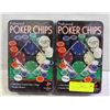 Image 1 : LOT OF 2 NEW PROFESSIONAL POKER CHIPS