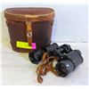 6021  VINTAGE TOWER BINOCULARS WITH LEATHER CASE