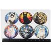 Image 1 : NEW 6PC STAINED GLASS CAT THEME WOOD COASTER SET