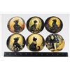 Image 1 : NEW 6PC BLACK CAT THEME WOOD COASTER SET