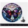 Image 1 : NEW 6" DIAMETER BUTTERFLY THEME HANGING WINDOW