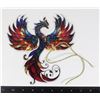 Image 1 : NEW 9" X 8" PHEONIX THEME HANGING WINDOW LIGHT