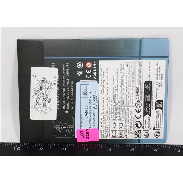 NEW TRANSFORMERS OPTIMUS PRIME THEME METAL MODEL