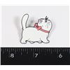 Image 1 : NEW WHITE SASSY CAT BROOCH