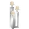 Image 1 : NEW DECO 79 GLASS PILLAR CANDELABRA WITH MIRRORED