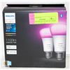 Image 1 : BRAND NEW 2 PHILIPS HUE 1100LM 10.5LED LIGHTBULBS
