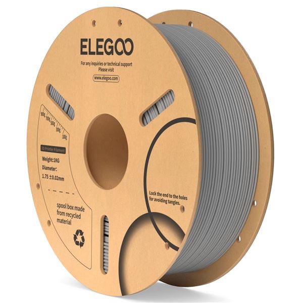 BRAND NEW 1KG GREY ELEGOO 3D PRINTER FILAMENT