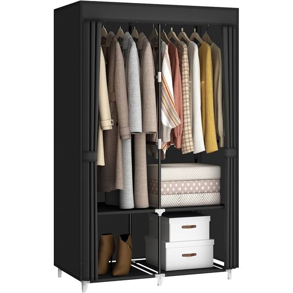 NEW MOGELAFOO PORTABLE FABRIC WARDROBE PFR431BK