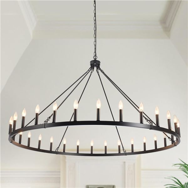 NEW PUMING LARGE ROUND ENTRYWAY CHANDELIER