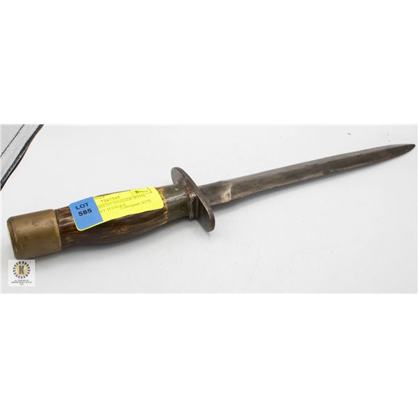 ALLAN DESBIENS DAGGER WITH WOOD/EPOXY HANDLE