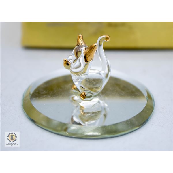 VINTAGE AUSTRIAN CRYSTAL KITTEN FIGURINE