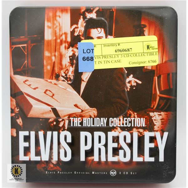 ELVIS PRESLEY 3 CD COLLECTIBLE SET IN TIN CASE