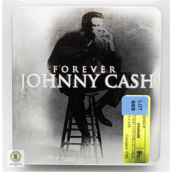 JOHNNY CASH 3 CD COLLECTIBLE SET IN TIN CASE