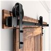 NEW WINSOON BARN DOOR HARDWARE SPOKE WHEEL BLACK