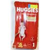 Image 1 : NEW 33PK HUGGIES LITTLE SNUGGLERS SIZE 1 DIAPERS