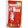 Image 1 : NEW 33PK HUGGIES LITTLE SNUGGLERS SIZE 1 DIAPERS