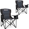Image 1 : 2 NEW OVERMONT OVERSIZED CAMPING CHAIRS BLK/GRY