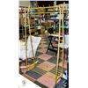 NEW ROLLING GOLD TONE CLOTHING RACK