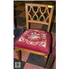 PETIT POINT/CROSS STITCH ACCENT CHAIR
