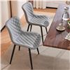 2 NEW YOUTASTE ARMLESS CHAIRS - GREY