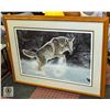 AFTERNOON SHADOWS COYOTE BY RANDY FEHR, SIGNED