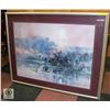 Image 1 : SIGNED BRENT HEIGHTON WATERCOLOR PRINT 40" X 51"
