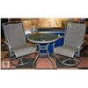 Image 1 : 3PC PATIO SET 2 SWIVEL CHAIRS AND TABLE