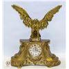 GOLDEN EAGLE BRASS CLOCK 9.5" T
