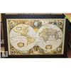 Image 1 : WORLD MAP PICTURE 28.5" X 40.5"