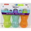 Image 1 : NEW 3 X 10OZ PLAYTEX SIPSTERS FLIP TOP STRAW CUP
