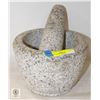 Image 1 : LARGE HEAVY STONE MORTOR + PESTOL