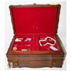 Image 4 : LARGE ESTATE JEWELRY BOX WITH JEWELRY/NICK NACK