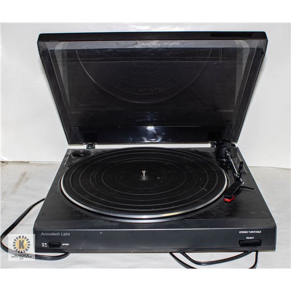 ACCOUSTECH LABS TURNTABLE "AS IS"