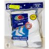 Image 1 : WHITE CREW SOCKS 6-12 SIZE 6-PACK FRUIT OF