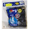 Image 1 : BLACK CREW SOCKS 12-16 SIZE 6-PACK FRUIT OF