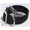 Image 1 : THICK HEAVY DUTY HAMILTON BLACK DOG COLLAR + 2
