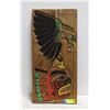 Image 1 : INDIGENOUS WOOD HAND CARVING 23" X 11"