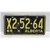 Image 1 : 1969 ALBERTA LICENCE PLATE