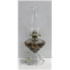 Image 1 : VINTAGE OIL LAMP WITH FLOWERS FOR DECOR INSIDE